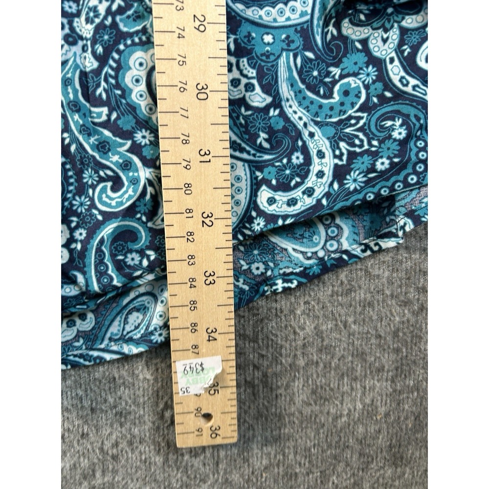 Cinch Western Shirt Mens XL Teal Paisley Floral Button Long Sleeve - Picture 4 of 6